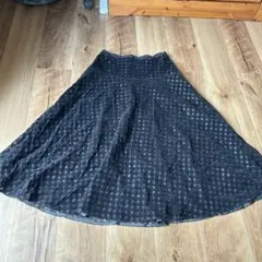 Loulou Willoughby ルルウィルビー千鳥格子 ベロアロングスカート