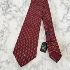 【新品未使用✨️】Burberry's 赤 ストライプ ネクタイ