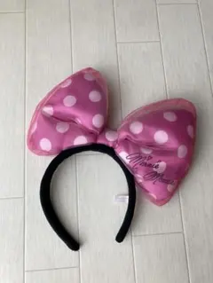 子供用　ミニーマウス ピンクリボンカチューシャ