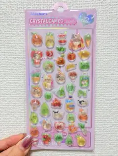 動物　食べ物　果物　硬いシール　3dシール 動物シール　食べ物シール