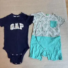 GAP ラグマート　ロンパース　80 男の子