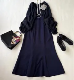 大きめサイズ♡ルイルエ シアージャカードボレロ＆ナローマーメイドドレス XL