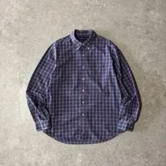 00s ラルフローレン カスタムフィット パープル系 マドラスチェックシャツ