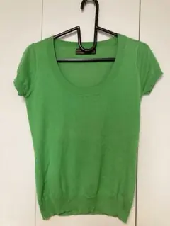 ZARA グリーン　サマーニット