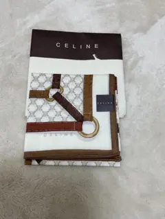 CELINE 幾何学模様 シルクハンカチ