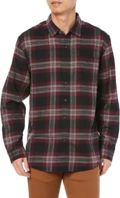 新品 AmazonEssentials フランネルシャツ ネルシャツ チェック