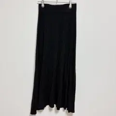 LOVE JUNKIE ブラック フレアロングスカート 伸びる素材 ✨美品✨