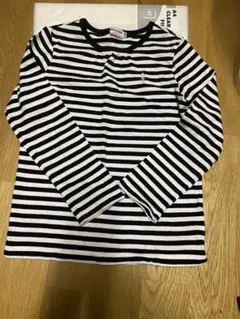 ミキハウスMIKI HOUSEのボーダー柄長袖カットソー（Tシャツ）120cm