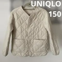 UNIQLO キルティングジャケット ウルトラライトダウン 150 ホワイト系