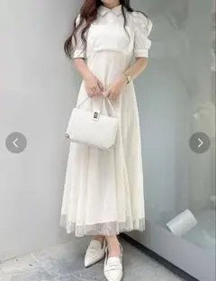 マーキュリーデュオ　ビスチェドッキングパワショルシャツワンピース