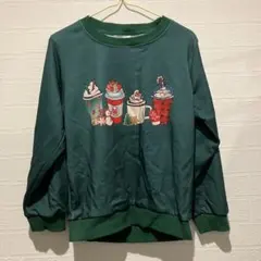グリーン トレーナー　クリスマス