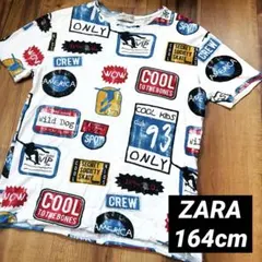 164cm ZARA ザラ アメリカン ロゴ レトロ Tシャツ 半袖 男の子のサムネイル