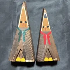 【残り1点、早い者勝ち】 お杉わらべ　2体セット　置物　昭和レトロ　インテリア