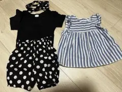 ベビー服 ロンパースズボン付き　ワンピース 2点セット