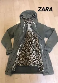 最終Sale✩.*˚ZARA 豹柄　モッズコート