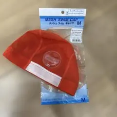 ルネサンススイミング　窓付きメッシュスイムキャップ M オレンジ