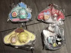 サンリオパッケージチャーム　マイメロ、バツ丸、ハンギョドン、プリン4個セット