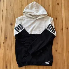 PUMA プーマ　スウェット　パーカー　白　黒　160