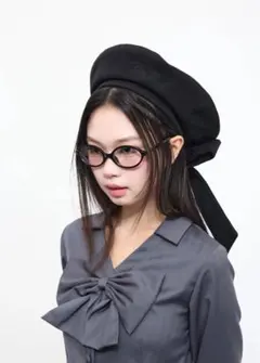 Treaturself ribbon beret hat 新品