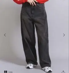 BEAUTY&YOUTH サイドパッチデニムパンツ XS