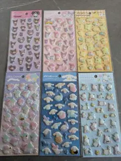 ぷくっとシール サンリオ キャラクターズ 6枚セット シール ダイソー