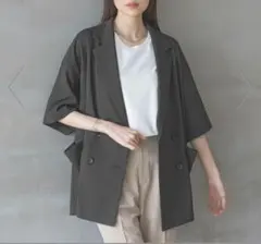 GLOBAL WORK オテラクWジャケット　チャコール　グレー　Lのサムネイル
