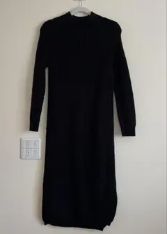 ロングワンピース 長袖 ウール