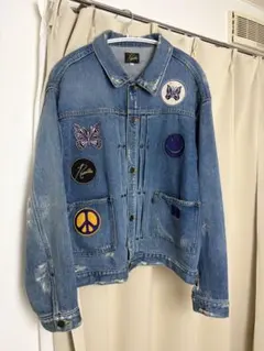 Needles デニム刺繍ジャケット　Lサイズのサムネイル