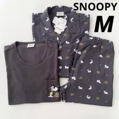 メンズ　スヌーピー　ジョークール　パジャマ　Tシャツ　半袖　3点セット　M 新品