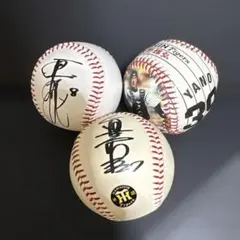 阪神タイガース 矢野輝弘 選手 など サイン入り記念ボール 3点セットのサムネイル