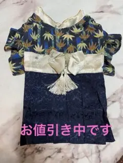 和風花柄犬服 犬用　着物