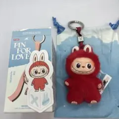 POPMART PIN FOR LOVE ぬいぐるみ ラブブ イニシャル 【Ｘ】