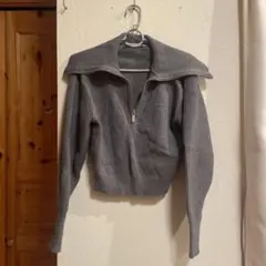 ジップアップ ニット