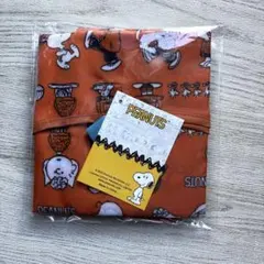 新品　スヌーピー　デイリーバッグ　エコバッグ　折りたたみバッグ【オレンジ】