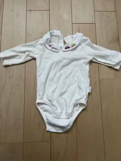 襟付きホワイトロンパース