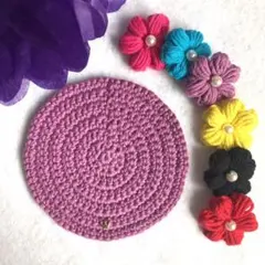 King&Prince かぎ針編み　まん丸コースター　岸優太くんver.