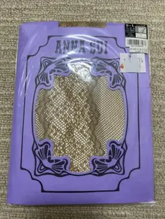 ANNA SUI 網タイツ　タイツS-L スキニーベージュ