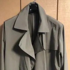 イネドINED薄手のコート⭐︎カーキ色おしゃれ綺麗めスタイルに