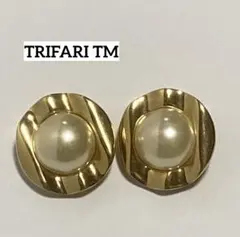 TRIFARI TM パール ゴールド ヴィンテージ イヤリング