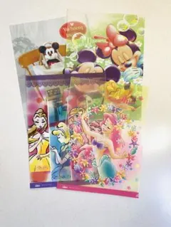 クリアファイル ディズニープリンセス ミッキー ミニー 4枚セット