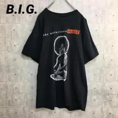 Z0206 B.I.G. Tシャツ 黒 XL ゆるだぼ ビッグプリント