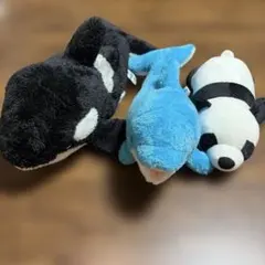 動物　ぬいぐるみ　セット　シャチ　イルカ　パンダ