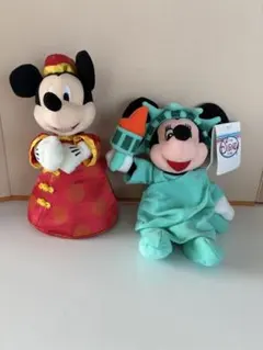 Disney Store 自由の女神 ミニー ぬいぐるみ　2個セット