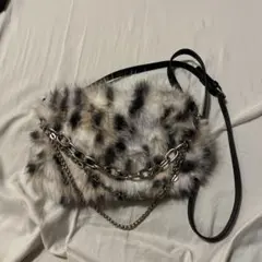 SHEIN レオパード風 ファーショルダーバッグのサムネイル