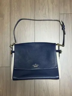 ケイトスペードニューヨーク ショルダーバッグ ネイビー×オフホワイト