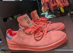 adidas Stan Smith スニーカー レッド, スエードレザー