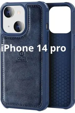 iPhone 14 pro レザーケース ネイビー 14Pro カバー 革のサムネイル
