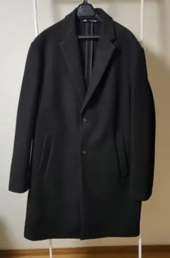XL/現行タグ✨ZARAチェスターコート メンズ 4WAY COAT 近年 黒 ザラ【XL】チェスターコート メンズ 4WAY COAT 近年モデル 現行