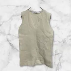 【ユニクロ】UNIQLO and LEMAIREニットベスト リブ編み Ｖネック