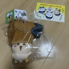 ちいかわ　馬を被ったうさぎマスコット　お正月ポストカード